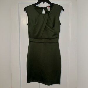 Chic Forest Green Asymmetrical Dress